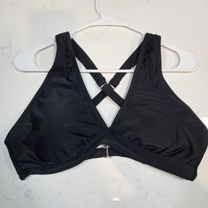 Adore Me Black Cross-Back Bikini Top